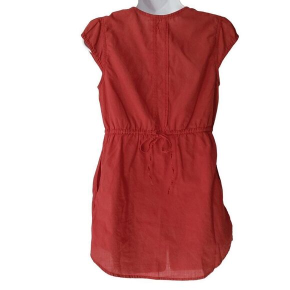 Anthropologie Edme Esyllte Sleeveless Top Sz 4 Red Babydoll Ruffle - Picture 3 of 4